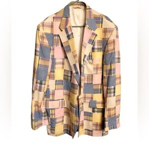 Cotton Brothers Pastel Patchwork Blazer Men’s 48 EX-L